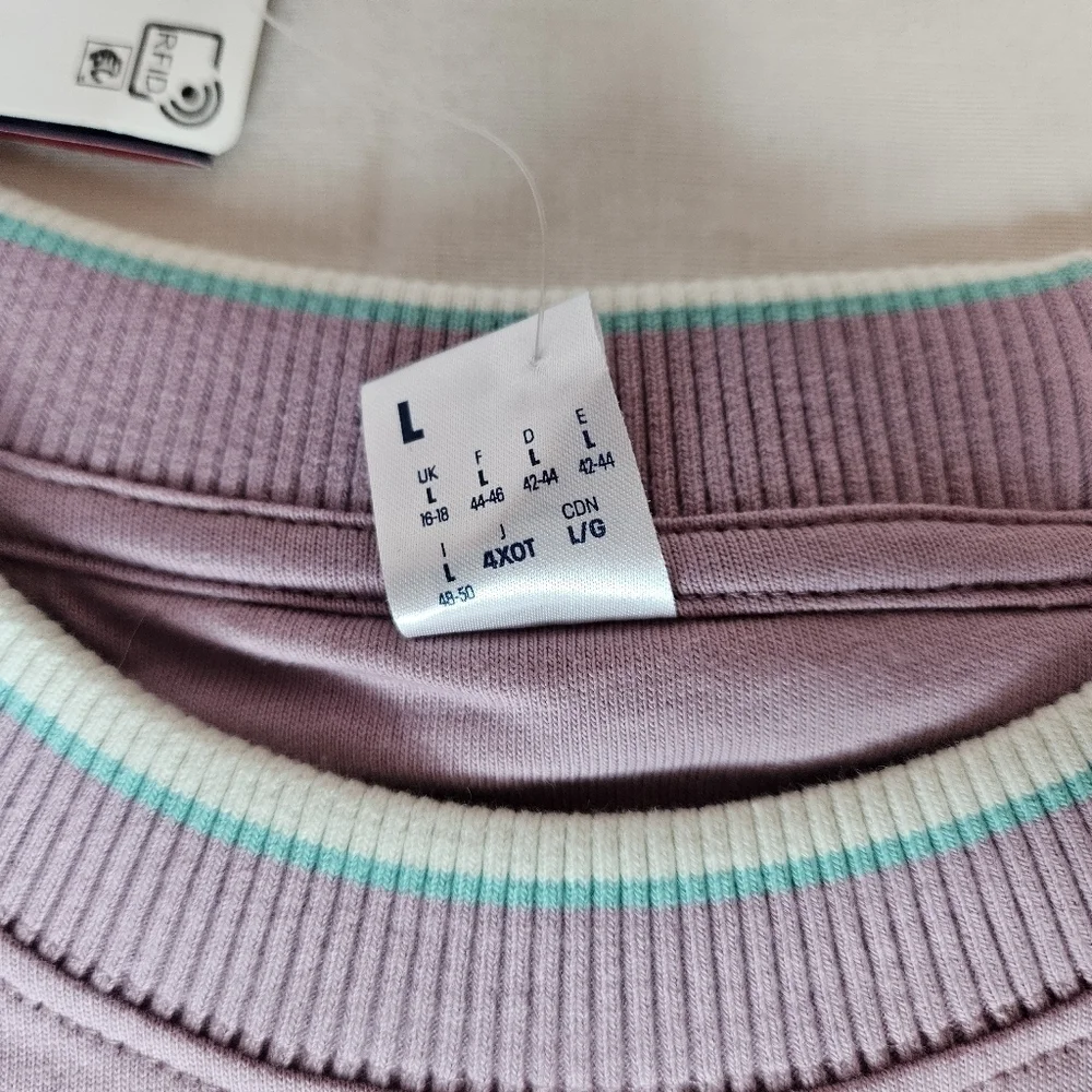 Reebok Pink Retro Logo Graphic Sweater Tee NWT 20" PTP - Picture 7 of 13